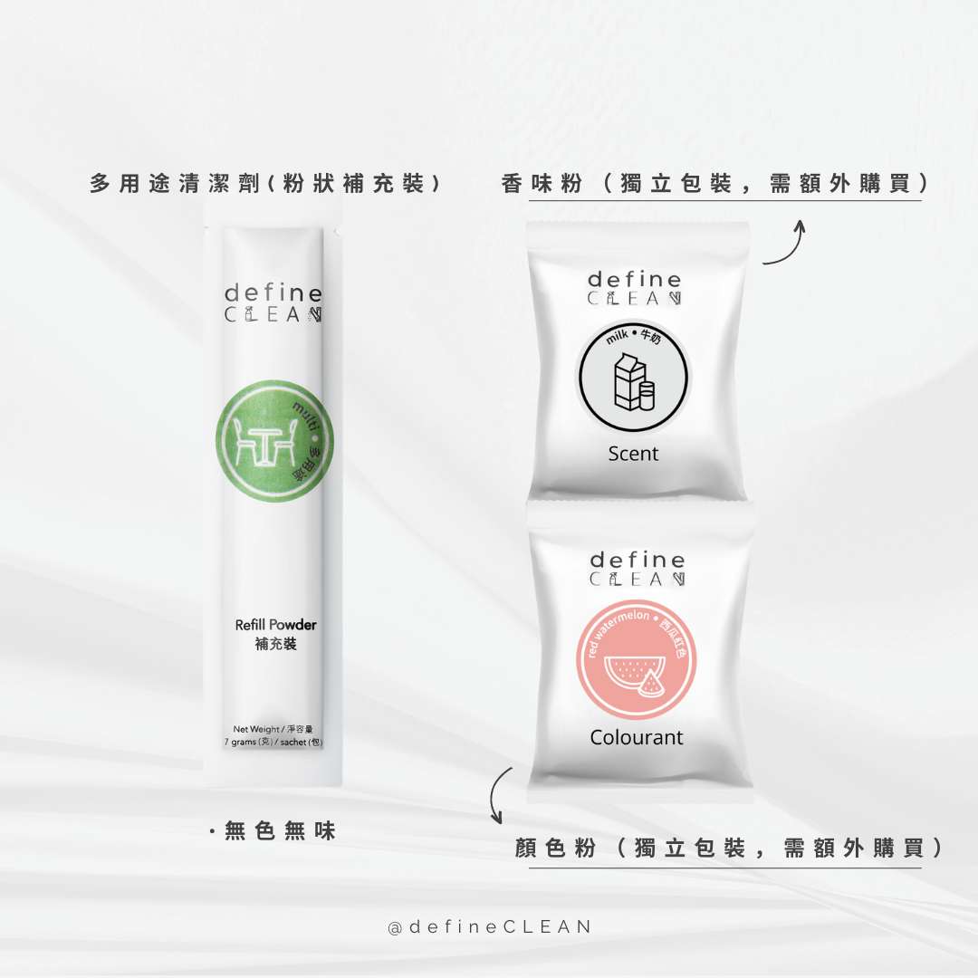 define CLEAN Multi-Purpose Cleaner Refill Powder 7g