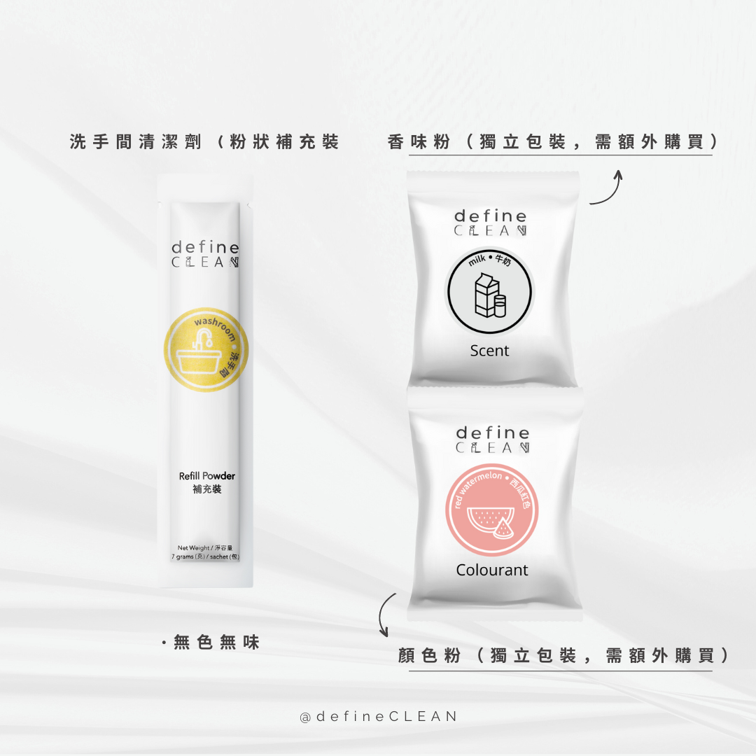 define CLEAN Washroom Cleaner Refill Powder 7g